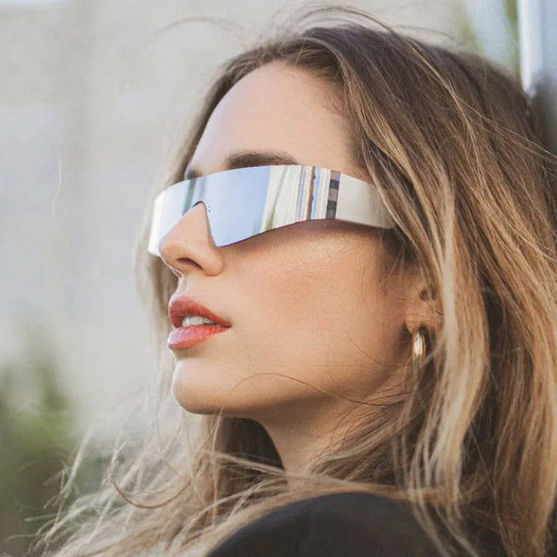 Unisex Rimless Sunglasses - Trendy Multicolor UV400 Eyewear for Men and Women