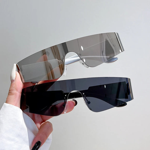Unisex Rimless Sunglasses - Trendy Multicolor UV400 Eyewear for Men and Women