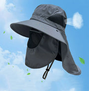 Summer Sun Hats, Outdoor Fishing Hats, Men's And Women's Camping Visors, Bucket Hats, Neck Flap Bucket Hats
