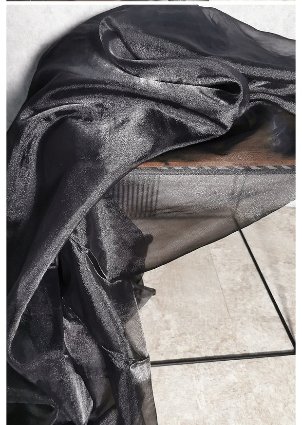 White Organza Voile Sheer Fabric - Shimmering, See-Through, and Sold by the Meter - Ideal Material for Sewing and Crafts