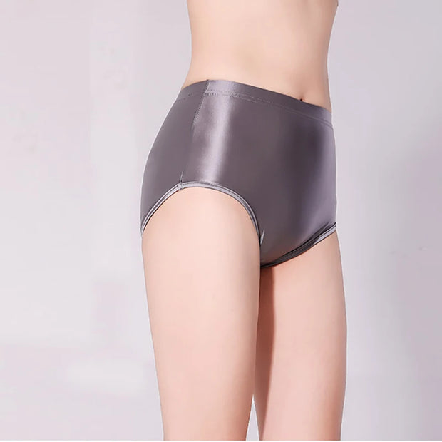 Japanese Satin Glossy Seamless Spandex Shorts Silky Smooth Sexy Solid Pants High Waist Tights Biker Running Workout for Women