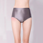 Japanese Satin Glossy Seamless Spandex Shorts Silky Smooth Sexy Solid Pants High Waist Tights Biker Running Workout for Women