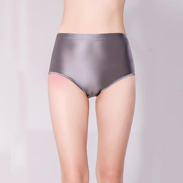Japanese Satin Glossy Seamless Spandex Shorts Silky Smooth Sexy Solid Pants High Waist Tights Biker Running Workout for Women