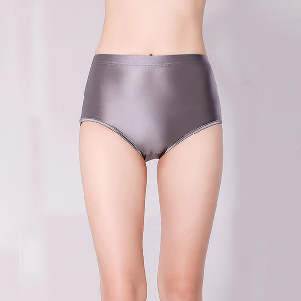 Japanese Satin Glossy Seamless Spandex Shorts Silky Smooth Sexy Solid Pants High Waist Tights Biker Running Workout for Women