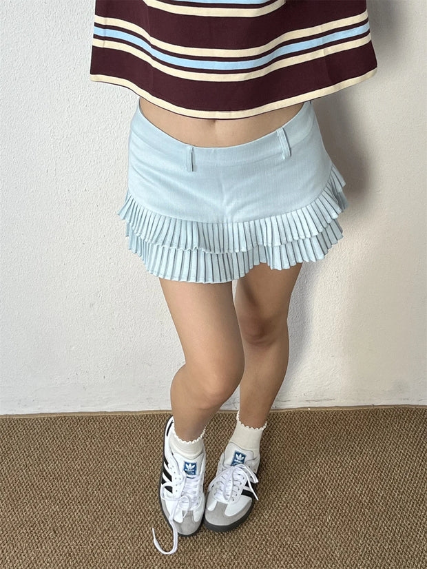 Summer Polo Shirts Woman Long Sleeve Crop Top Color Block Green Stripe Print Polo Shirts Mujer Casual Tops Striped Brown Autumn
