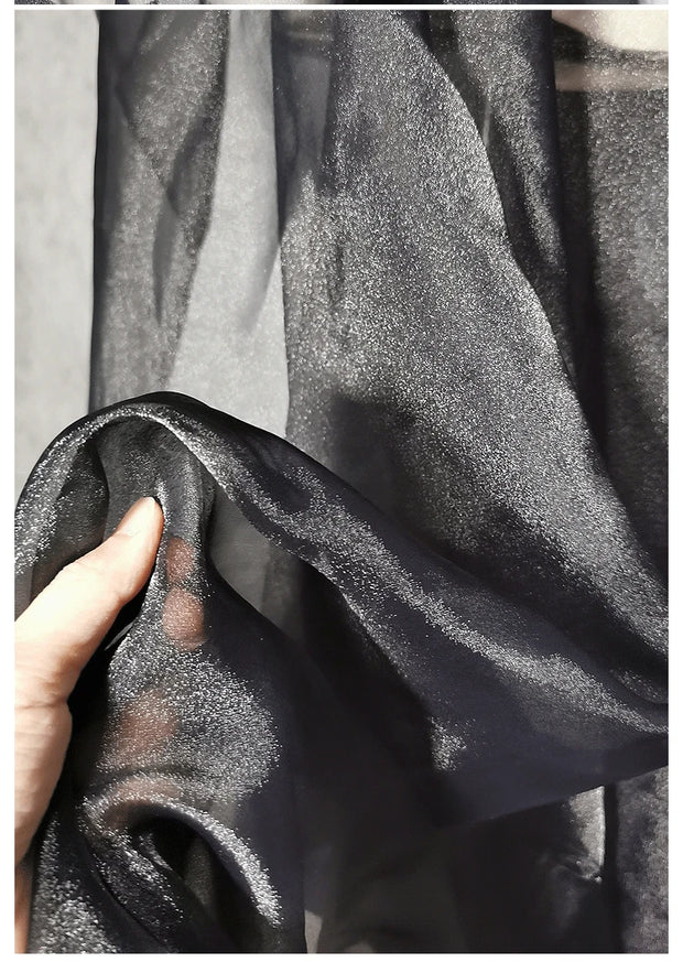 White Organza Voile Sheer Fabric - Shimmering, See-Through, and Sold by the Meter - Ideal Material for Sewing and Crafts