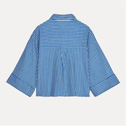 Street Sle mat Casual irt Women's Summer 2025 Wide Sve Turn-down Collar Versatile Polyester Fiber Six Sve Le...