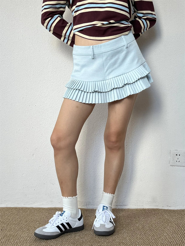 Summer Polo Shirts Woman Long Sleeve Crop Top Color Block Green Stripe Print Polo Shirts Mujer Casual Tops Striped Brown Autumn