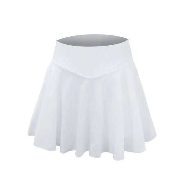 Summer Women Sprints Tennis Dance Fitness Short Skirts Youthful  Quick Drying Solid Female Lining High Waist Mini Skirts Shorts