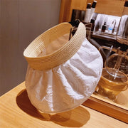 Summer Shell Sunshade Hats Women Outdoor Beach Hats Soft Foldable Wide Brim Bucket Caps UV Protection Empty Top Sunhat Sun Hat
