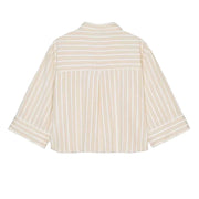 Street Sle mat Casual irt Women's Summer 2025 Wide Sve Turn-down Collar Versatile Polyester Fiber Six Sve Le...