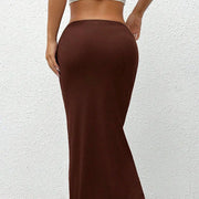 Sexy Women's Skirt Summer Solid New Streetwear Fashion Casual Slim Versatile Female Straight Skirt Elegant Simple Knitted Skirt