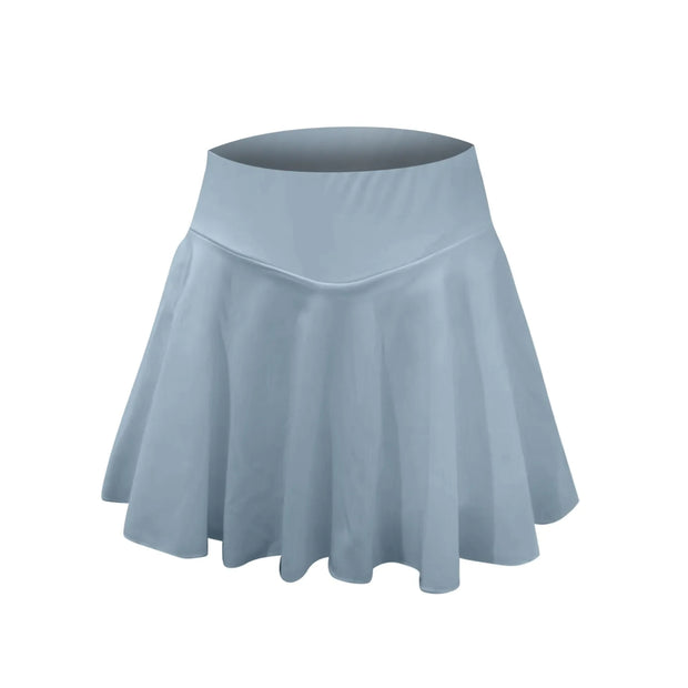 Summer Women Sprints Tennis Dance Fitness Short Skirts Youthful  Quick Drying Solid Female Lining High Waist Mini Skirts Shorts
