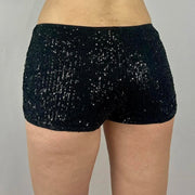 IAMHOTTY Sequin Shorts Sexy Clubwear Holiday Festival Low Waist Skinny Hot Pants Women High Street Booty Shorts Chic Bottoms