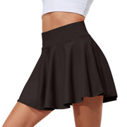 Summer Women Sprints Tennis Dance Fitness Short Skirts Youthful  Quick Drying Solid Female Lining High Waist Mini Skirts Shorts