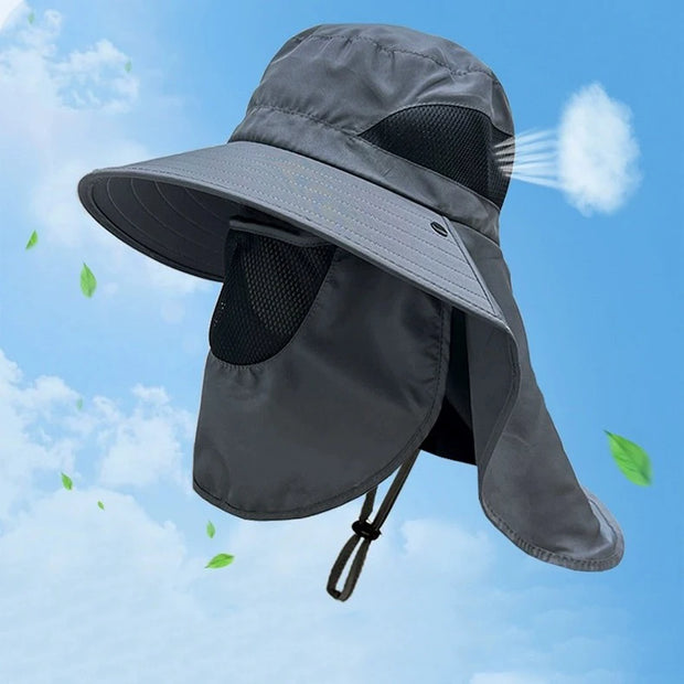 Summer Sun Hats, Outdoor Fishing Hats, Men's And Women's Camping Visors, Bucket Hats, Neck Flap Bucket Hats