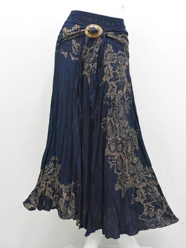 Bohemian Fashion Skirts Roupas Saia New Sexy Woman Long Jupe Boho Flowers Elastic Waist Women Skirt Faldas Bottom Women Clothes
