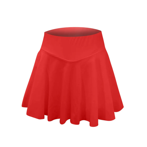 Summer Women Sprints Tennis Dance Fitness Short Skirts Youthful  Quick Drying Solid Female Lining High Waist Mini Skirts Shorts
