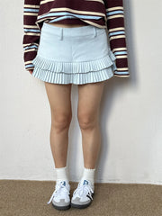 Summer Polo Shirts Woman Long Sleeve Crop Top Color Block Green Stripe Print Polo Shirts Mujer Casual Tops Striped Brown Autumn