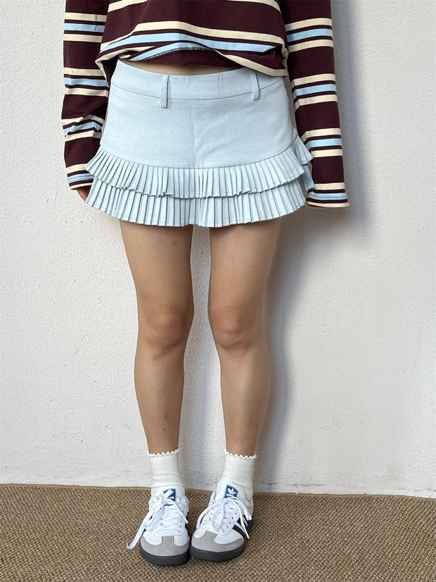 Summer Polo Shirts Woman Long Sleeve Crop Top Color Block Green Stripe Print Polo Shirts Mujer Casual Tops Striped Brown Autumn