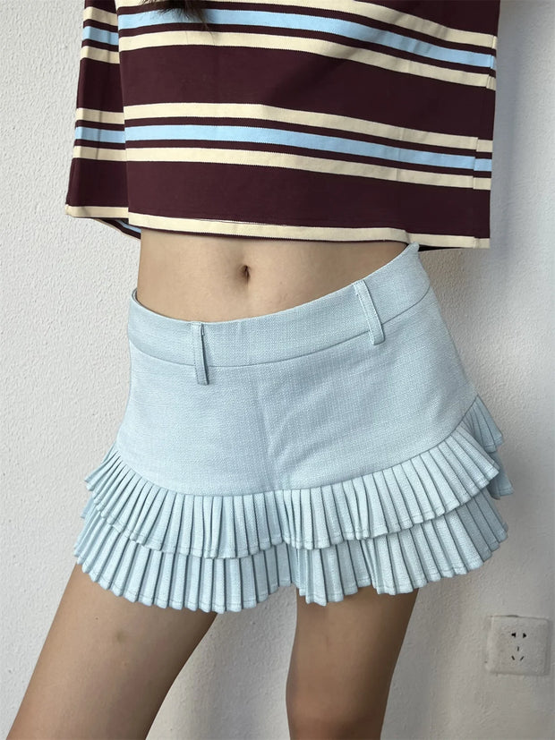 Summer Polo Shirts Woman Long Sleeve Crop Top Color Block Green Stripe Print Polo Shirts Mujer Casual Tops Striped Brown Autumn