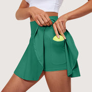 Summer Women Sprints Tennis Dance Fitness Short Skirts Youthful  Quick Drying Solid Female Lining High Waist Mini Skirts Shorts