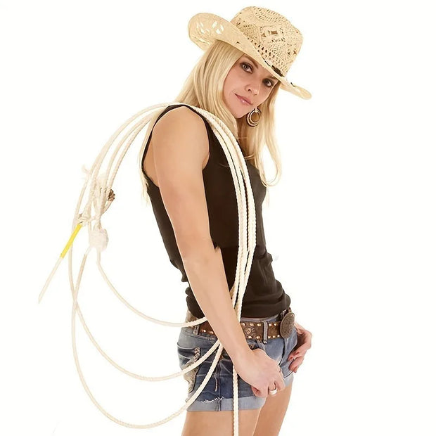 Summer with Shell Beach Hat Women Western Cowboy Hat Wide Brim Sunscreen Sun Hats for Outdoor Breathable Hand-Woven Straw Panama