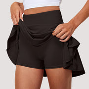 Summer Women Sprints Tennis Dance Fitness Short Skirts Youthful  Quick Drying Solid Female Lining High Waist Mini Skirts Shorts