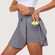 Summer Women Sprints Tennis Dance Fitness Short Skirts Youthful  Quick Drying Solid Female Lining High Waist Mini Skirts Shorts
