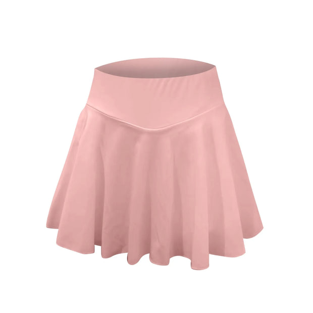 Summer Women Sprints Tennis Dance Fitness Short Skirts Youthful  Quick Drying Solid Female Lining High Waist Mini Skirts Shorts