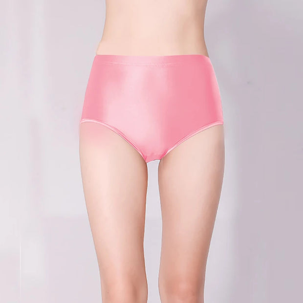 Japanese Satin Glossy Seamless Spandex Shorts Silky Smooth Sexy Solid Pants High Waist Tights Biker Running Workout for Women