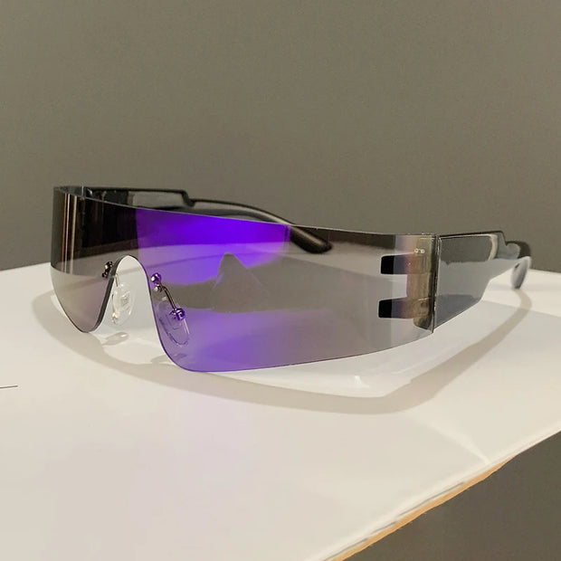 Unisex Rimless Sunglasses - Trendy Multicolor UV400 Eyewear for Men and Women