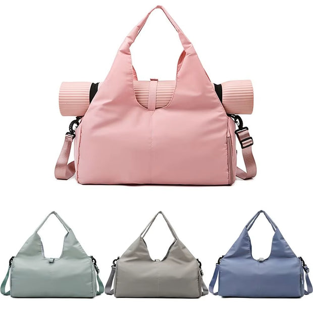 Shoe Compartment Yoga Mat Bag Adjustable Yoga Mat Holder Wet Dry Storage Pockets Gym Fitness Handbags Wear-Resistant