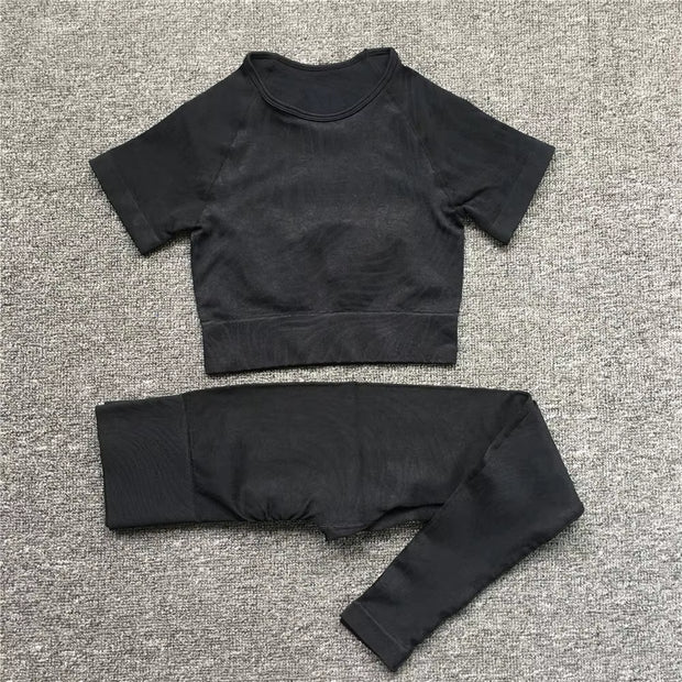 1/2/3PCS Seamless Zebra Yoga Set Women Crop Top Bra Scrunch Leggings Sport Suit Fitness Outfit Wear Gym Cloths Workout Set