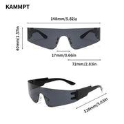 Unisex Rimless Sunglasses - Trendy Multicolor UV400 Eyewear for Men and Women